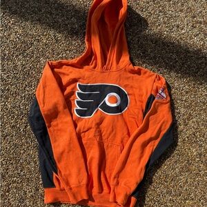 Philadelphia Flyers Youth Hoodie — Majestic (Orange/Black)